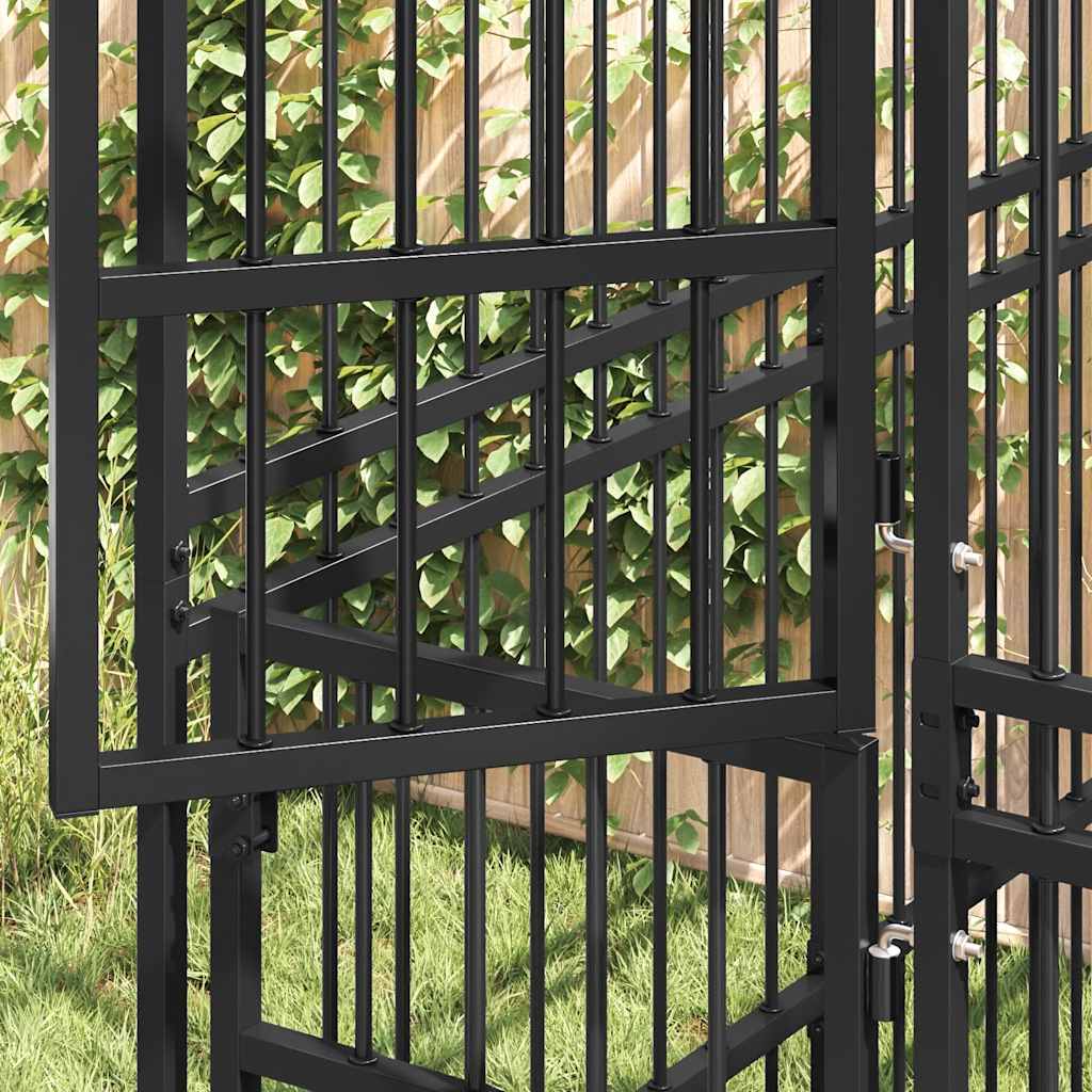 Hondenkennel met dak 5,53 m² staal is nu te koop bij PeponiXL, paradijselijk wonen!