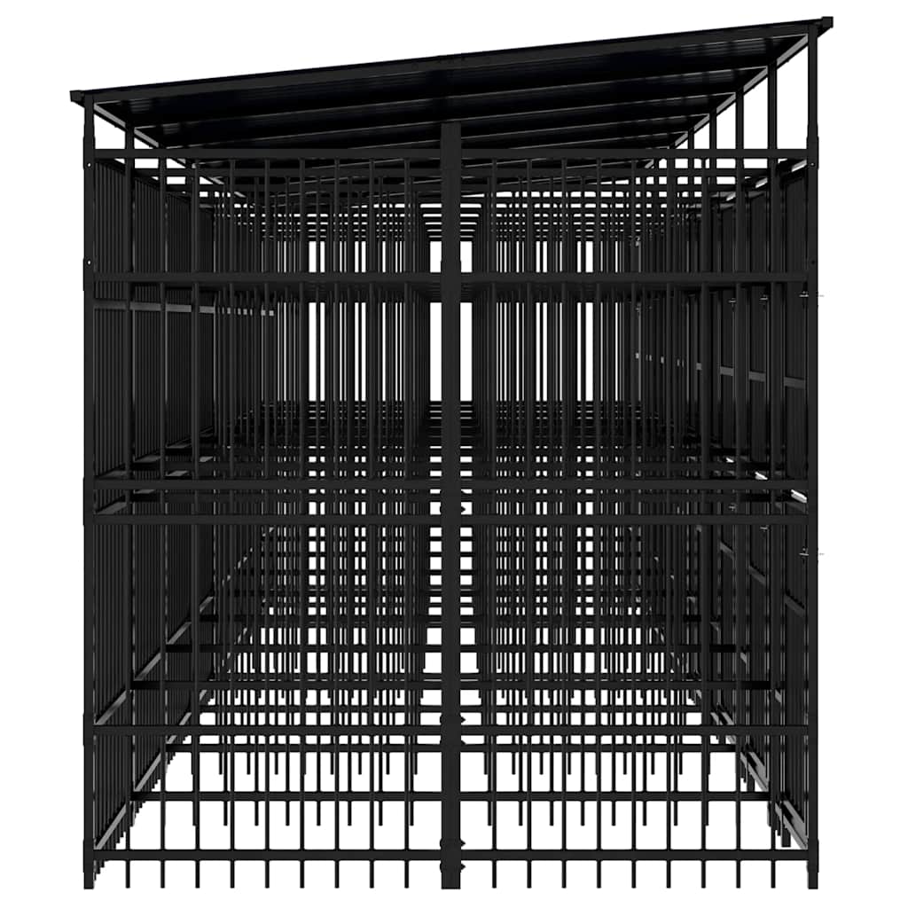 Hondenkennel met dak 14,75 m² staal is nu te koop bij PeponiXL, paradijselijk wonen!