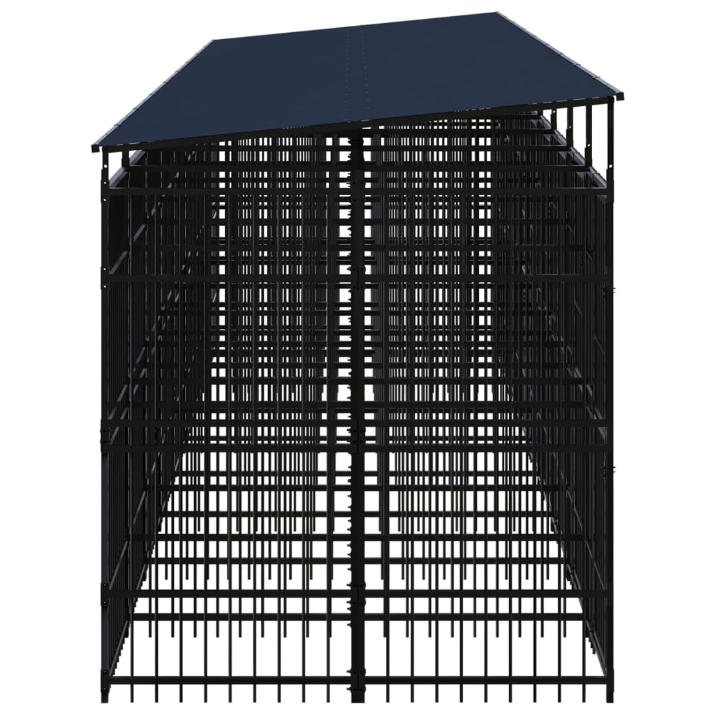 Hondenkennel met dak 16,59 m² staal is nu te koop bij PeponiXL, paradijselijk wonen!