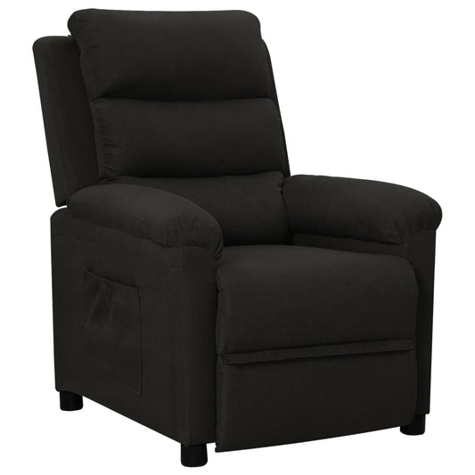 Fauteuil verstelbaar stof zwart is nu te koop bij PeponiXL, paradijselijk wonen!