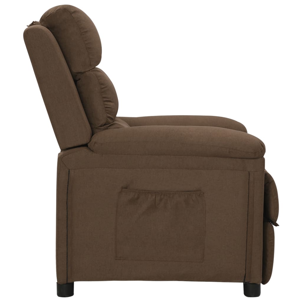 Fauteuil verstelbaar stof bruin is nu te koop bij PeponiXL, paradijselijk wonen!