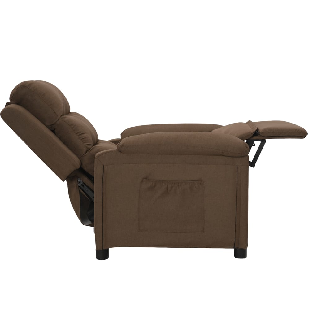 Fauteuil verstelbaar stof bruin is nu te koop bij PeponiXL, paradijselijk wonen!