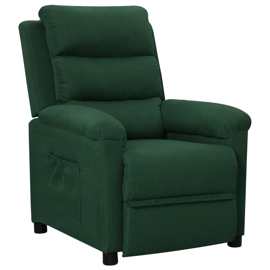 Fauteuil verstelbaar stof donkergroen is nu te koop bij PeponiXL, paradijselijk wonen!