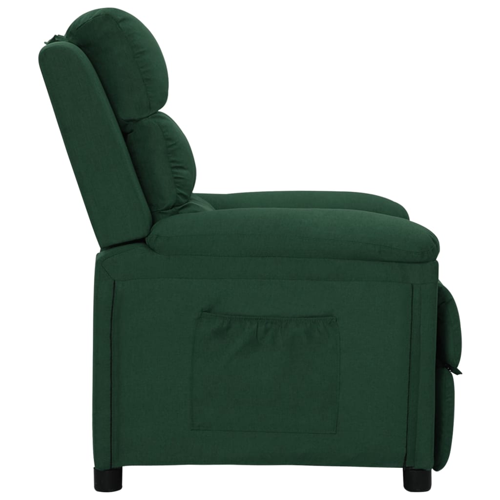 Fauteuil verstelbaar stof donkergroen is nu te koop bij PeponiXL, paradijselijk wonen!