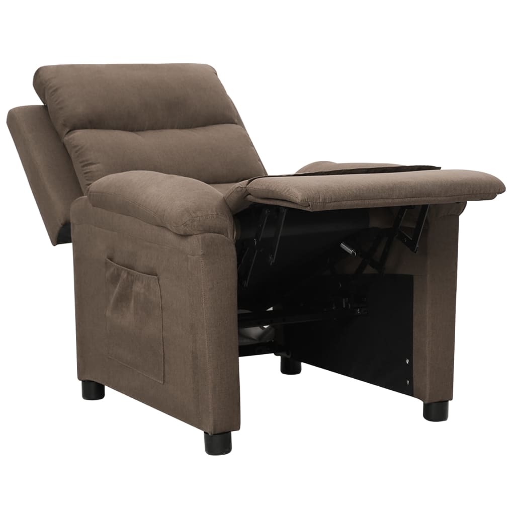 Fauteuil verstelbaar stof taupe is nu te koop bij PeponiXL, paradijselijk wonen!