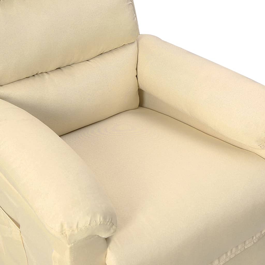 Fauteuil verstelbaar stof crèmekleurig is nu te koop bij PeponiXL, paradijselijk wonen!