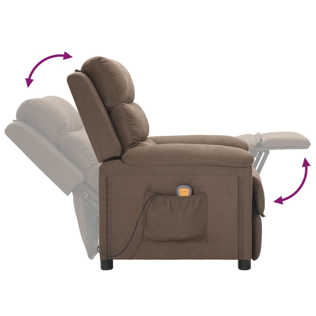 Massagestoel stof taupe is nu te koop bij PeponiXL, paradijselijk wonen!