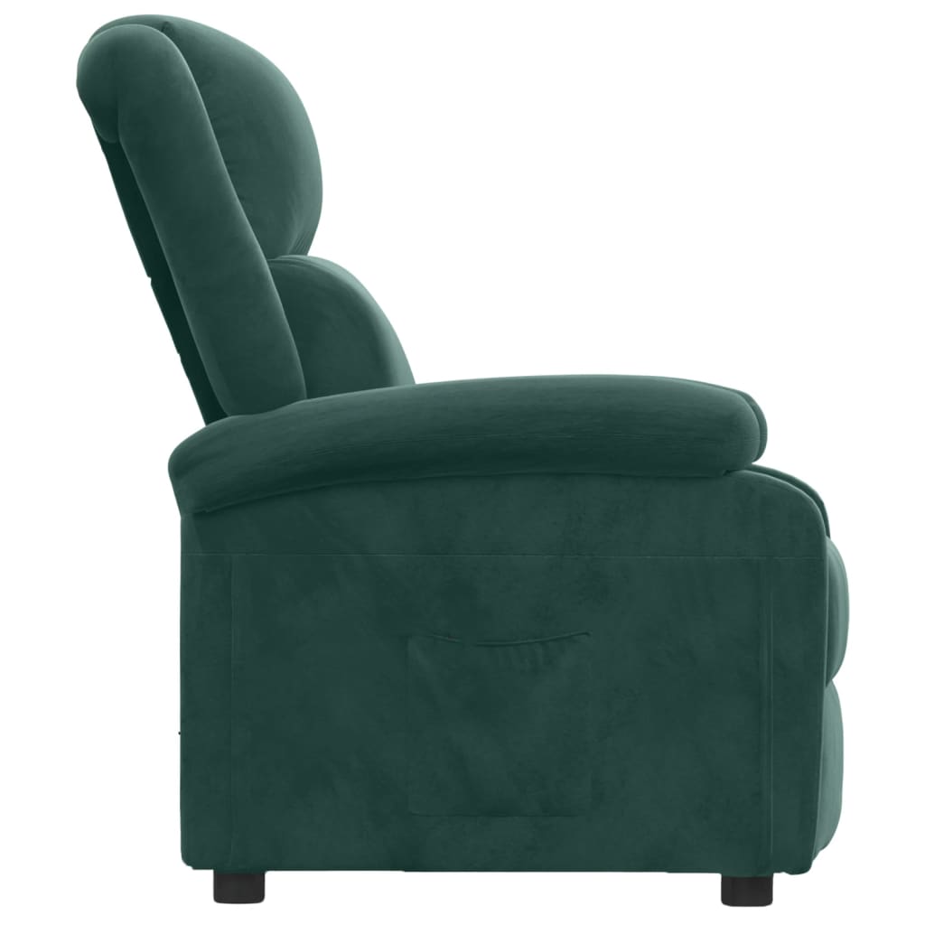Fauteuil verstelbaar fluweel donkergroen is nu te koop bij PeponiXL, paradijselijk wonen!