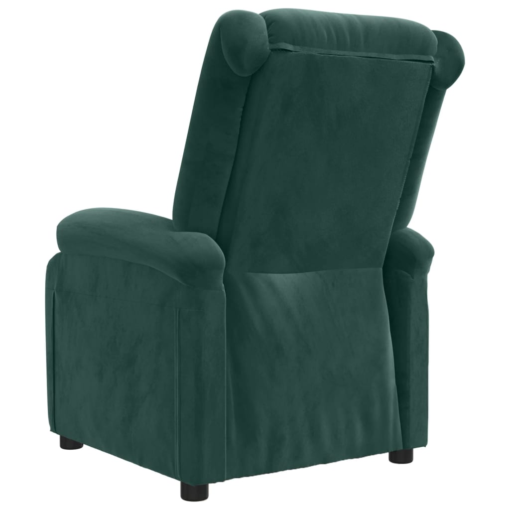 Fauteuil verstelbaar fluweel donkergroen is nu te koop bij PeponiXL, paradijselijk wonen!