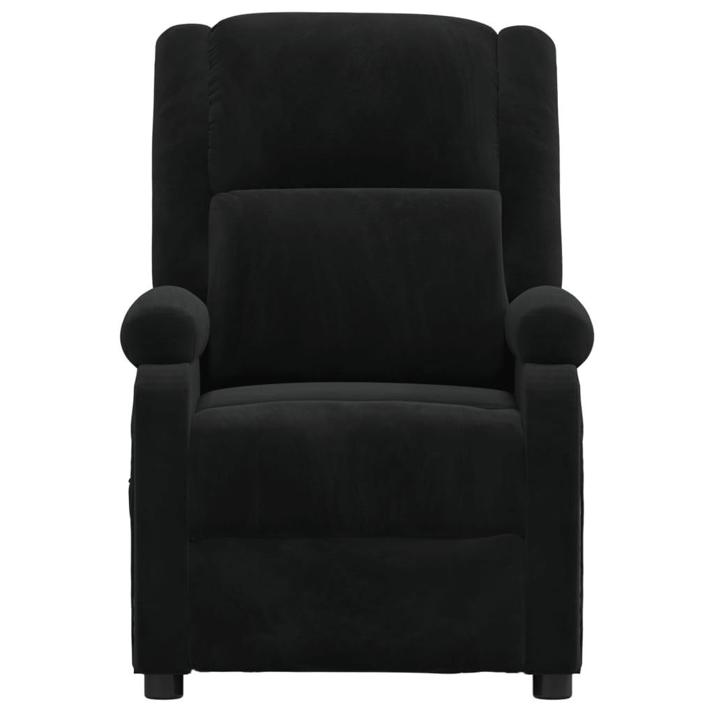 Fauteuil verstelbaar fluweel zwart is nu te koop bij PeponiXL, paradijselijk wonen!