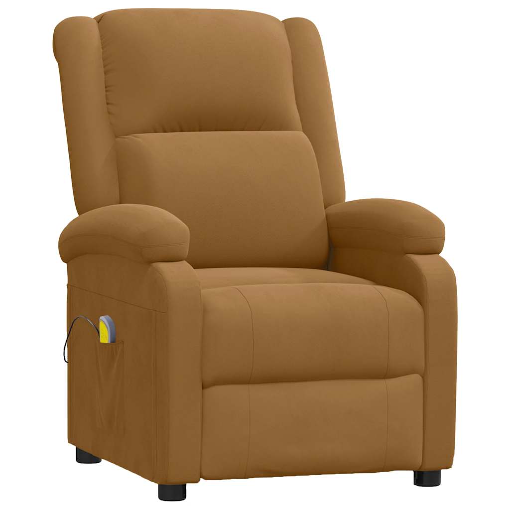 Massagestoel fluweel bruin is nu te koop bij PeponiXL, paradijselijk wonen!