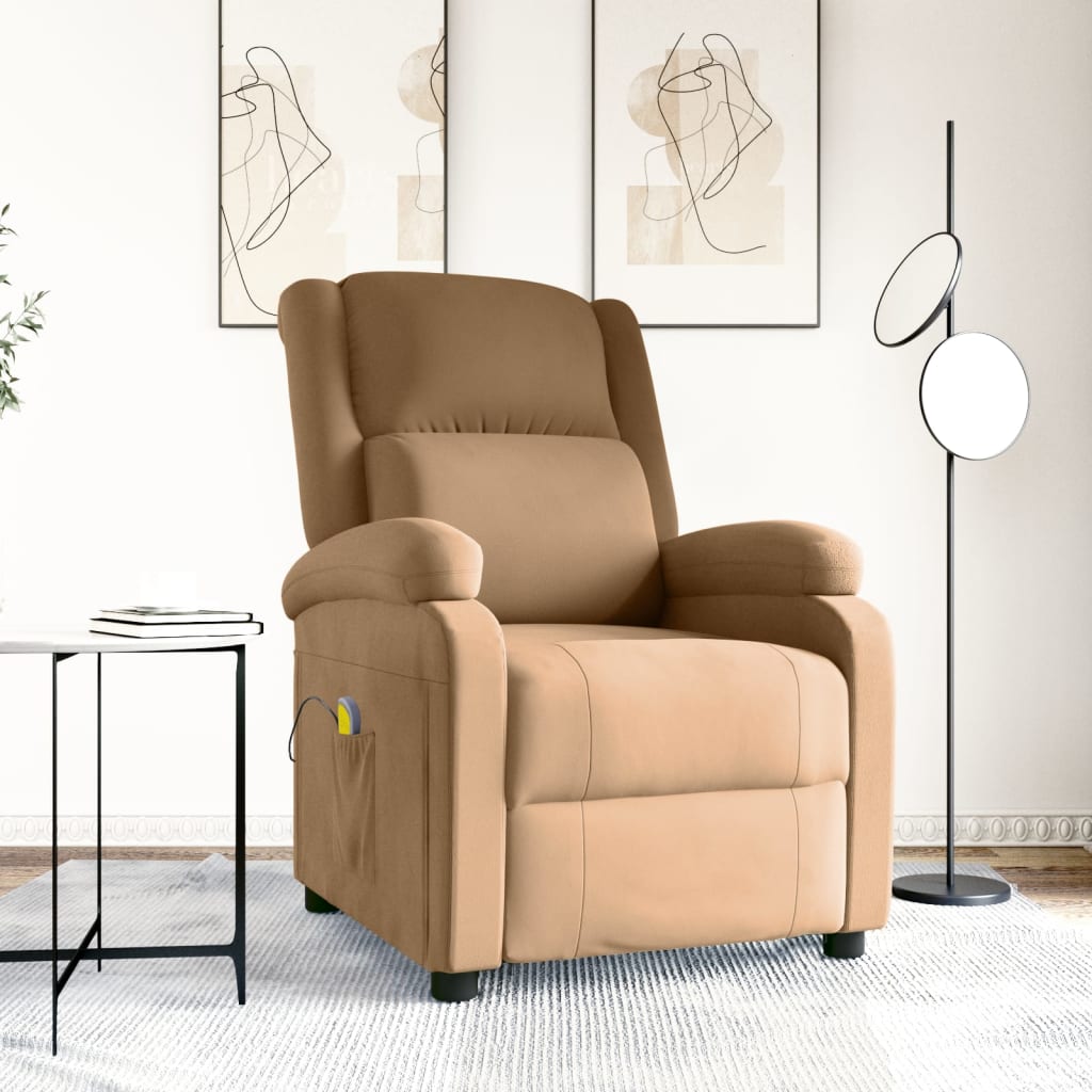 Massagestoel fluweel bruin is nu te koop bij PeponiXL, paradijselijk wonen!