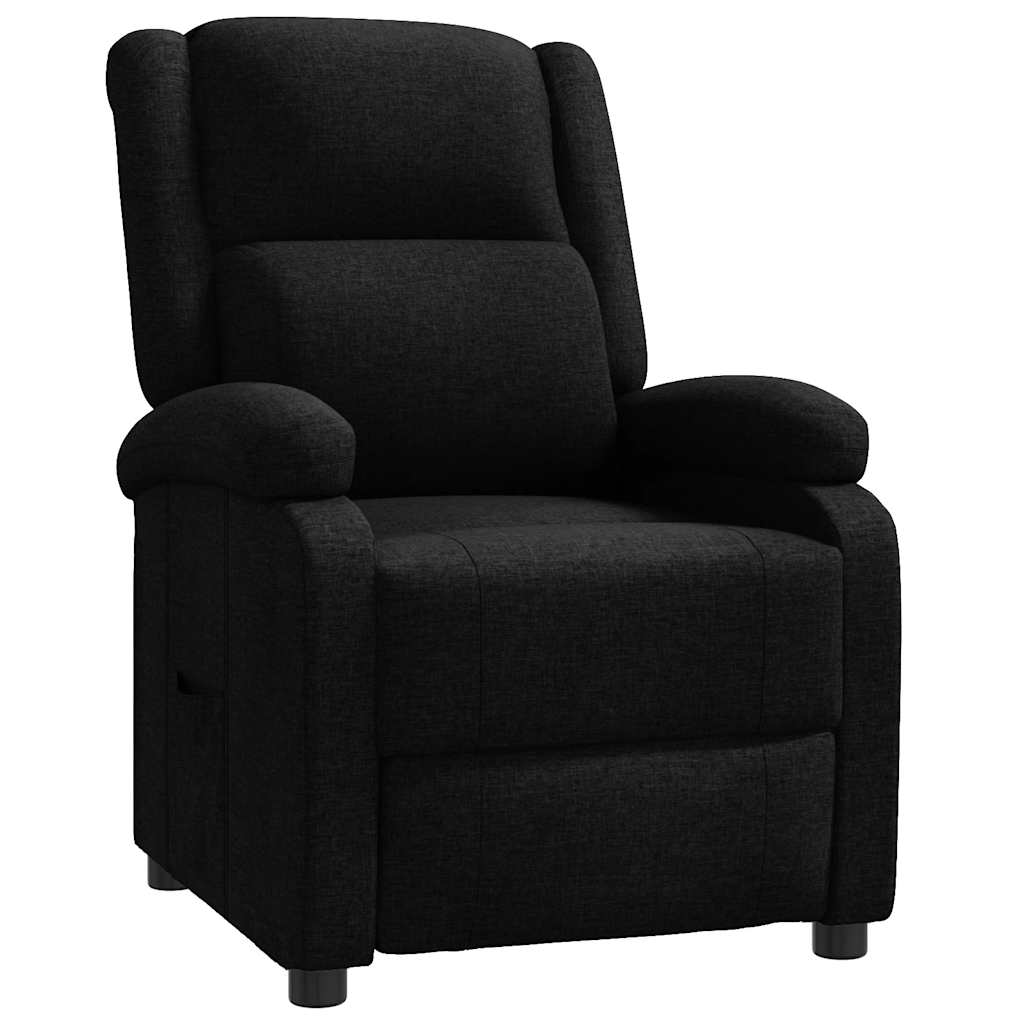 Fauteuil verstelbaar stof zwart is nu te koop bij PeponiXL, paradijselijk wonen!