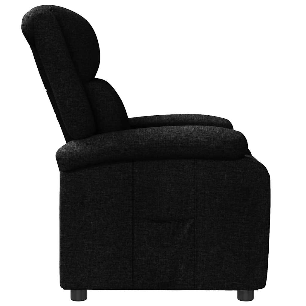 Fauteuil verstelbaar stof zwart is nu te koop bij PeponiXL, paradijselijk wonen!