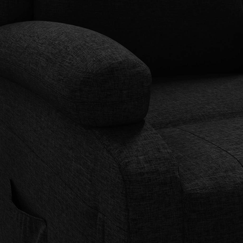 Fauteuil verstelbaar stof zwart is nu te koop bij PeponiXL, paradijselijk wonen!