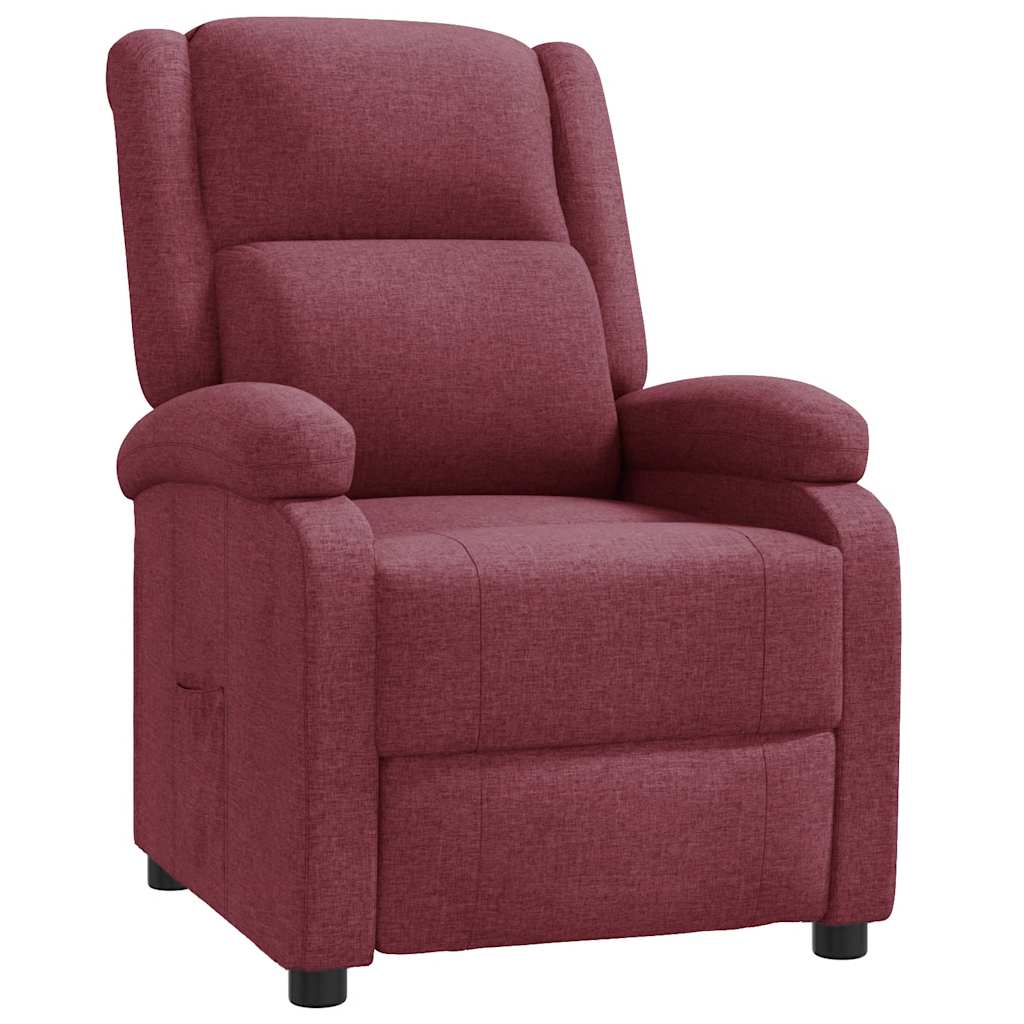 Fauteuil verstelbaar stof wijnrood is nu te koop bij PeponiXL, paradijselijk wonen!