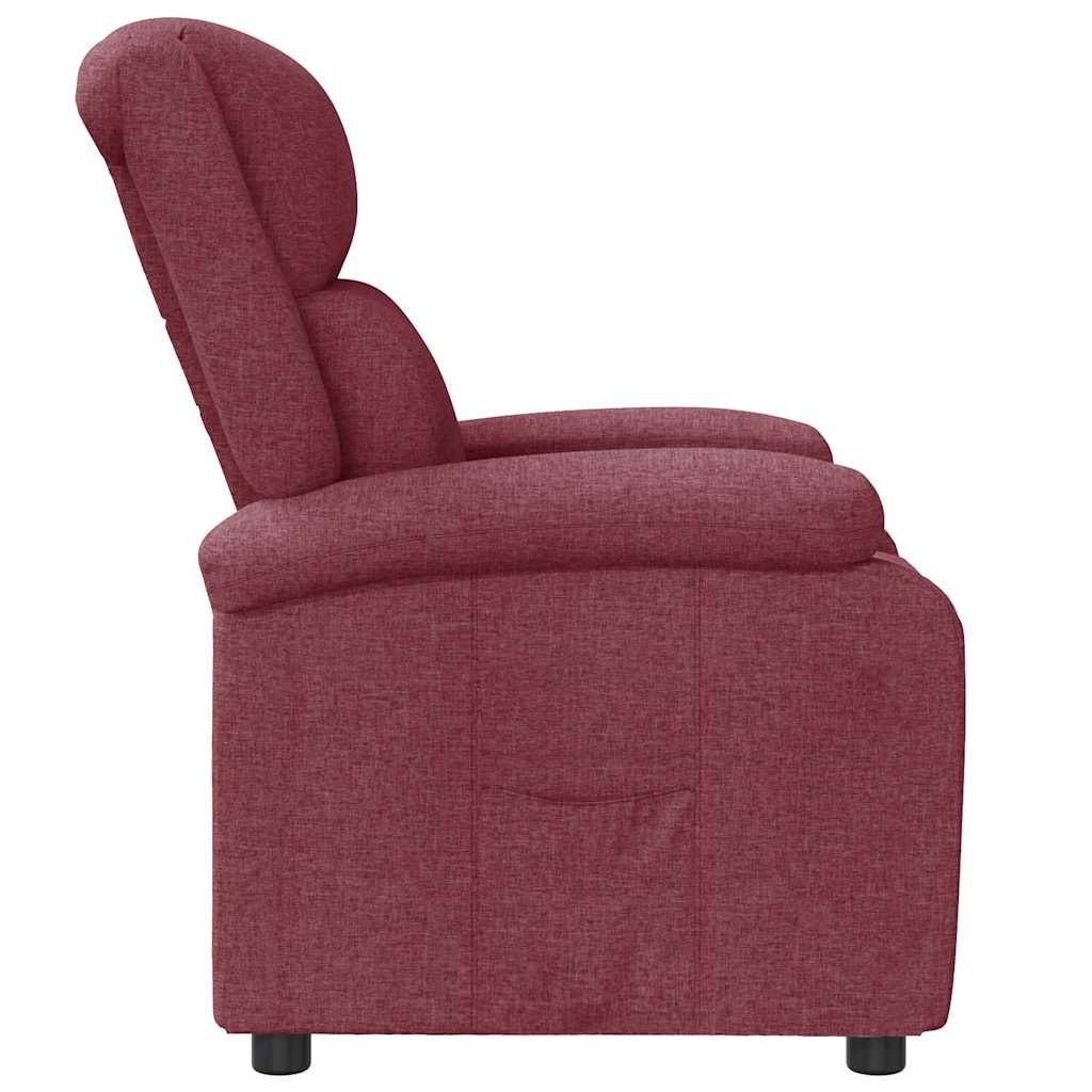 Fauteuil verstelbaar stof wijnrood is nu te koop bij PeponiXL, paradijselijk wonen!