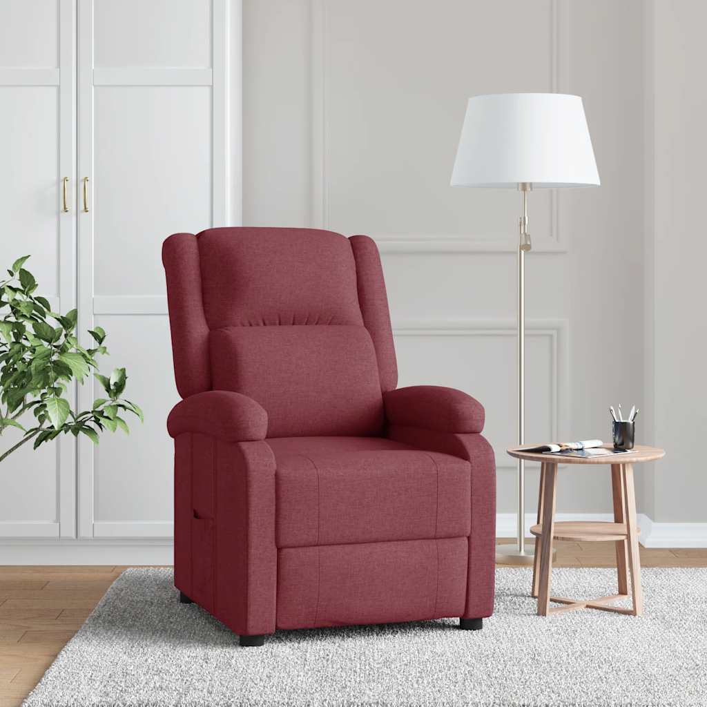 Fauteuil verstelbaar stof wijnrood is nu te koop bij PeponiXL, paradijselijk wonen!