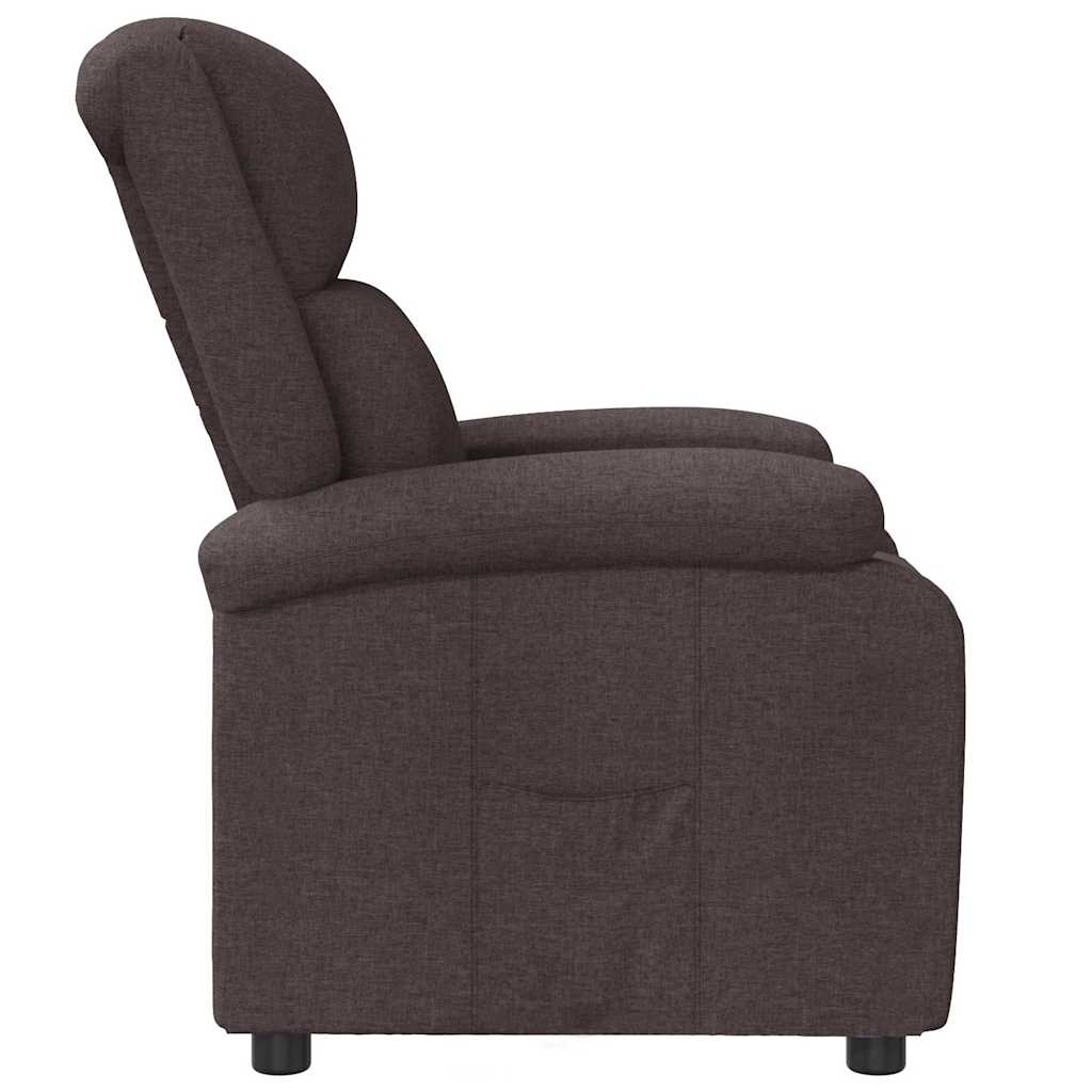 Fauteuil verstelbaar stof donkerbruin is nu te koop bij PeponiXL, paradijselijk wonen!
