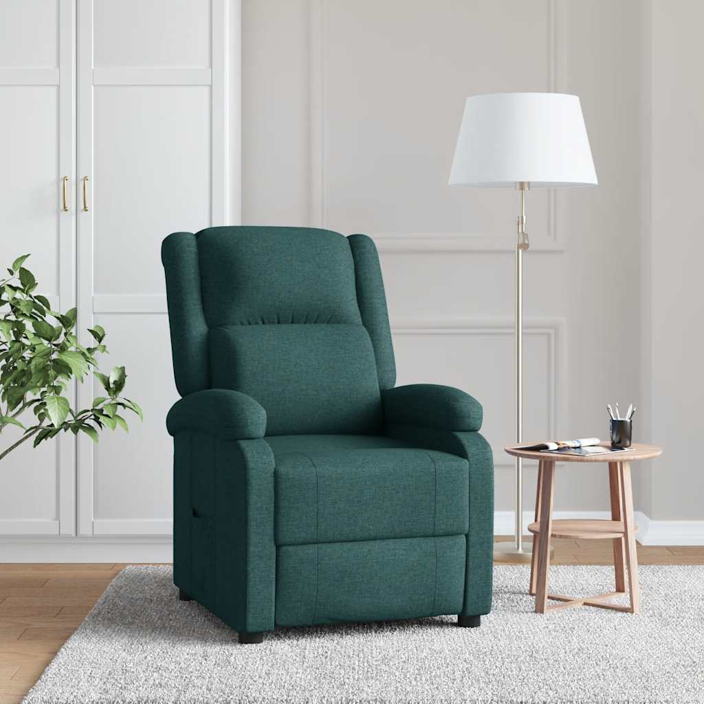 Fauteuil verstelbaar stof donkergroen is nu te koop bij PeponiXL, paradijselijk wonen!
