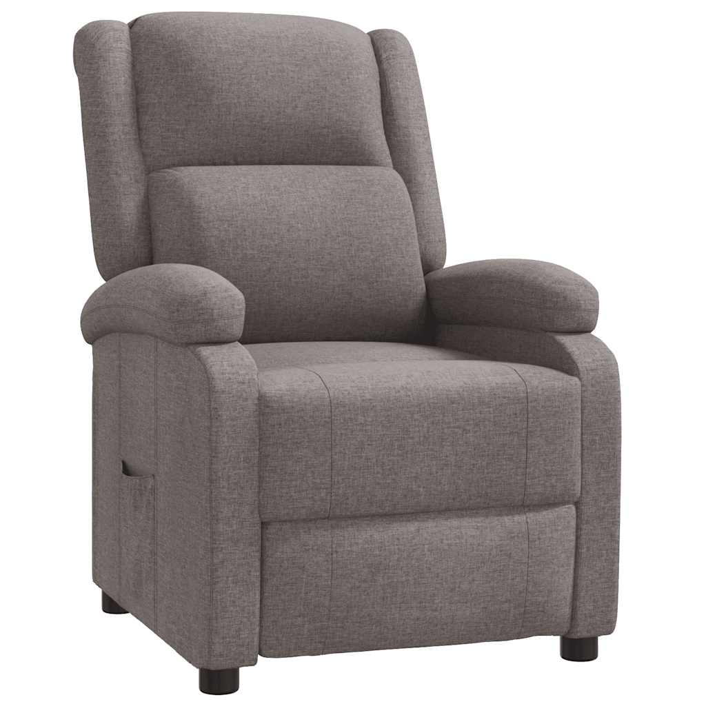 Fauteuil verstelbaar stof taupe is nu te koop bij PeponiXL, paradijselijk wonen!
