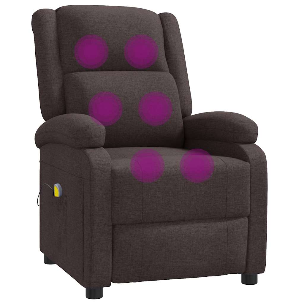 Massagestoel stof donkerbruin is nu te koop bij PeponiXL, paradijselijk wonen!