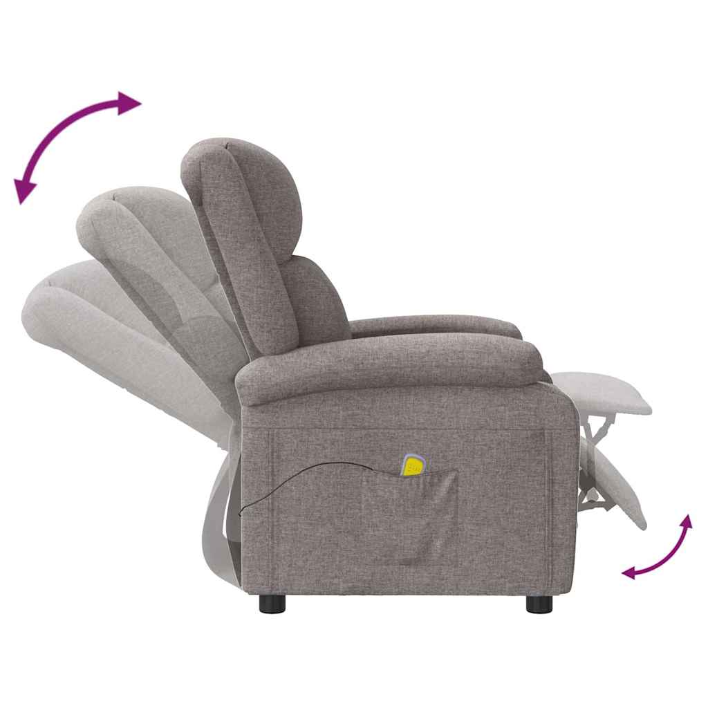 Massagestoel stof taupe is nu te koop bij PeponiXL, paradijselijk wonen!