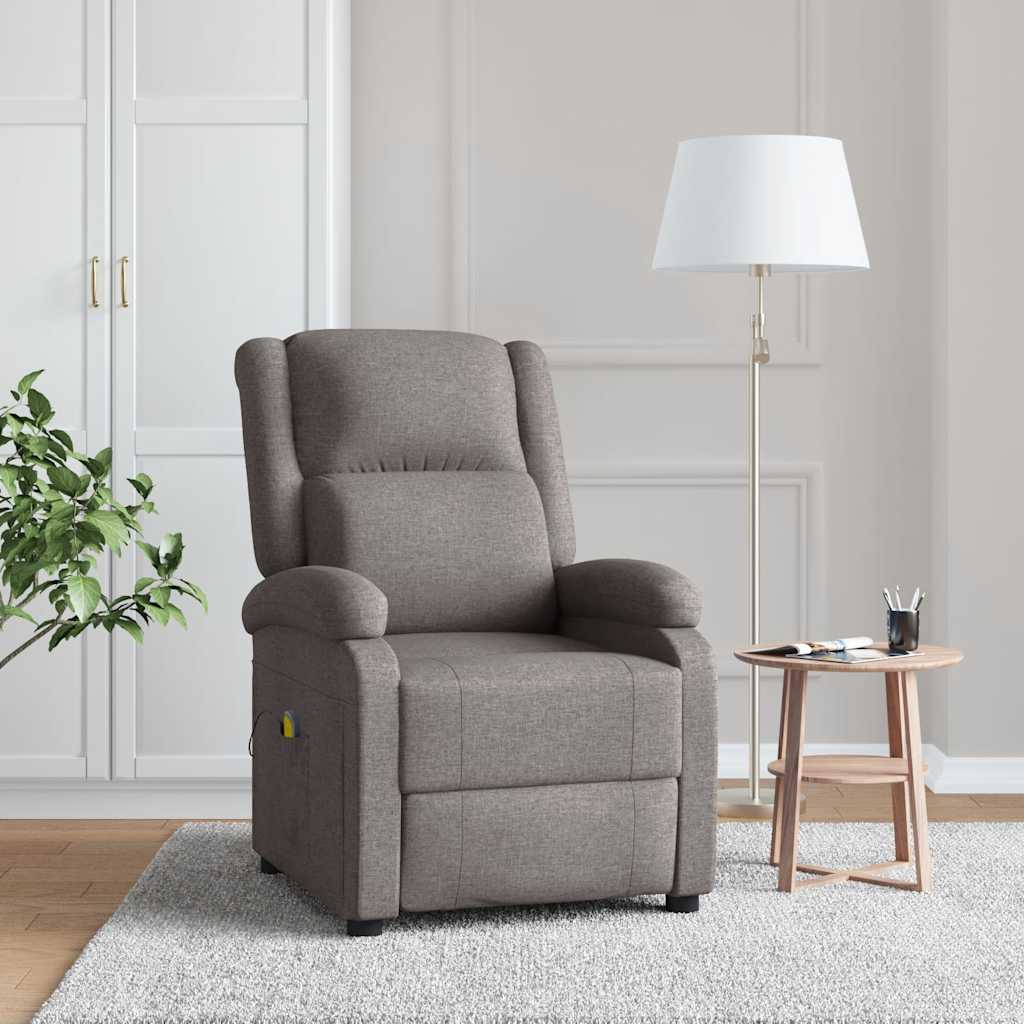Massagestoel stof taupe is nu te koop bij PeponiXL, paradijselijk wonen!