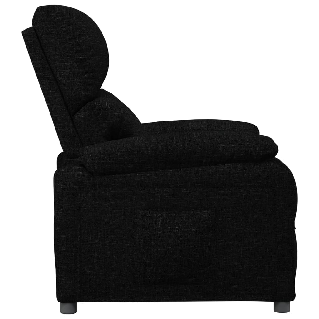Fauteuil verstelbaar stof zwart is nu te koop bij PeponiXL, paradijselijk wonen!