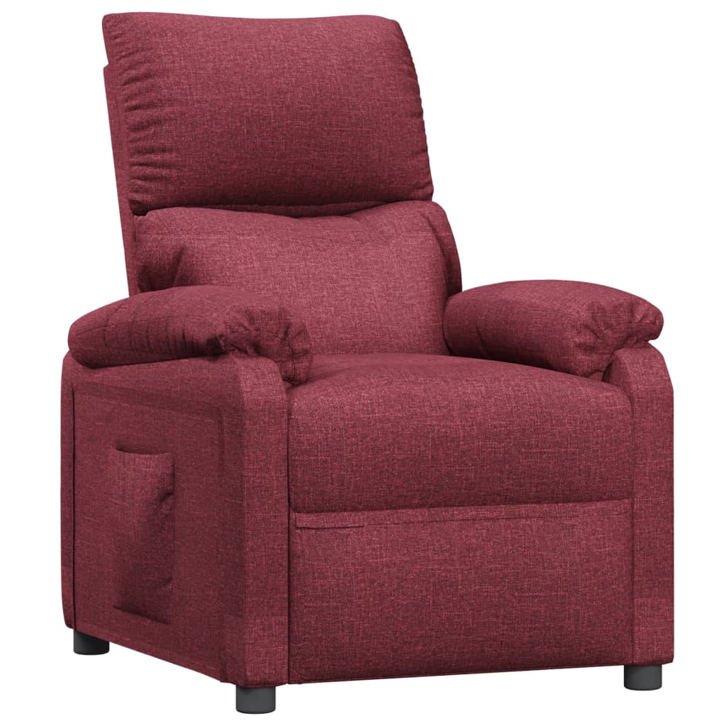Fauteuil verstelbaar stof wijnrood is nu te koop bij PeponiXL, paradijselijk wonen!