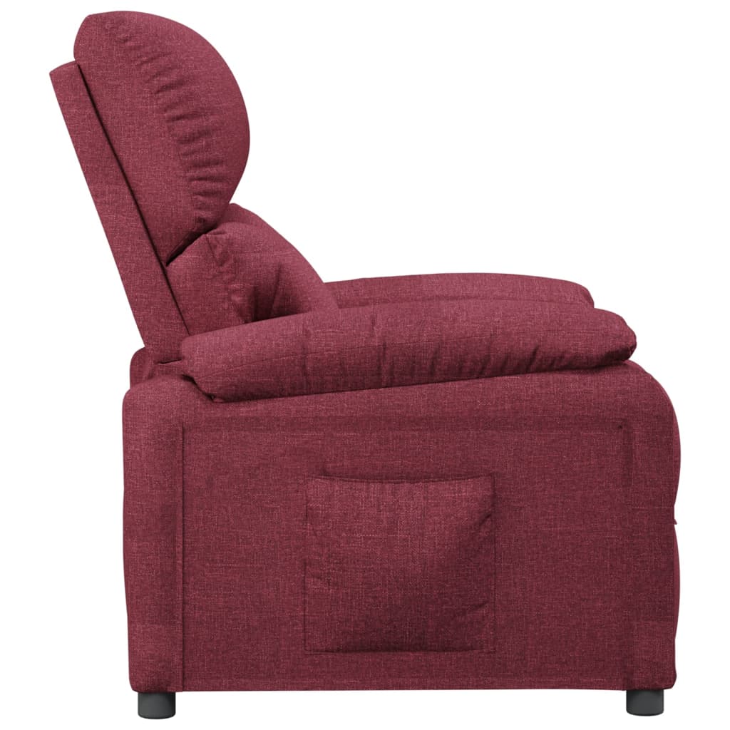 Fauteuil verstelbaar stof wijnrood is nu te koop bij PeponiXL, paradijselijk wonen!