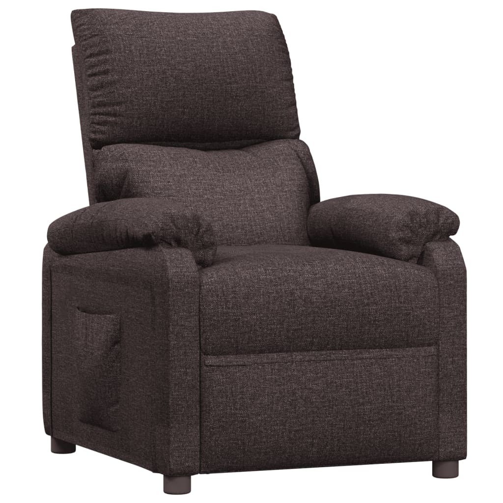 Fauteuil verstelbaar stof donkerbruin is nu te koop bij PeponiXL, paradijselijk wonen!