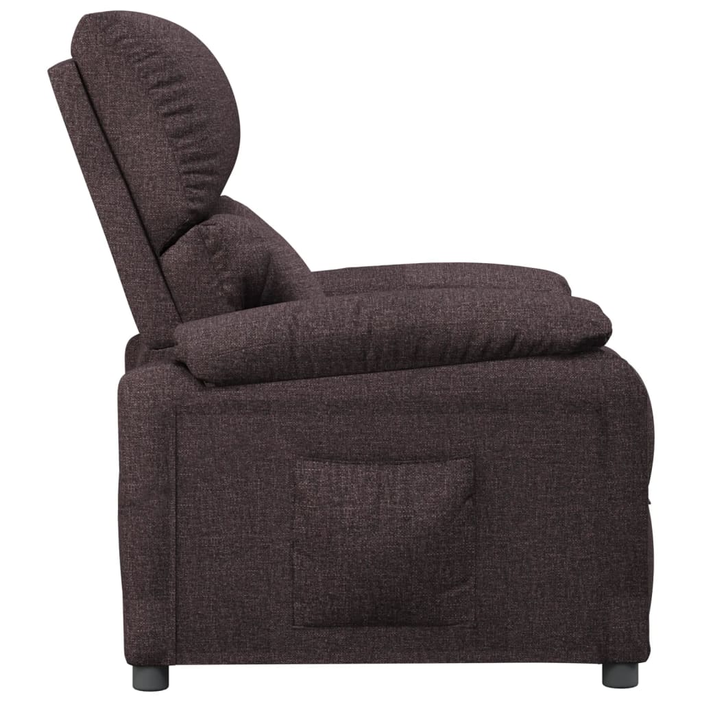 Fauteuil verstelbaar stof donkerbruin is nu te koop bij PeponiXL, paradijselijk wonen!
