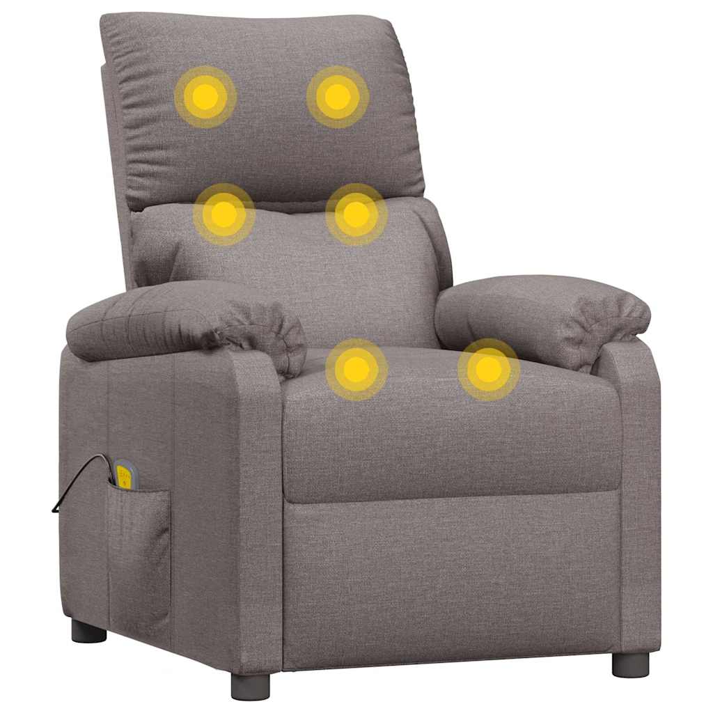 Massagestoel stof taupe is nu te koop bij PeponiXL, paradijselijk wonen!