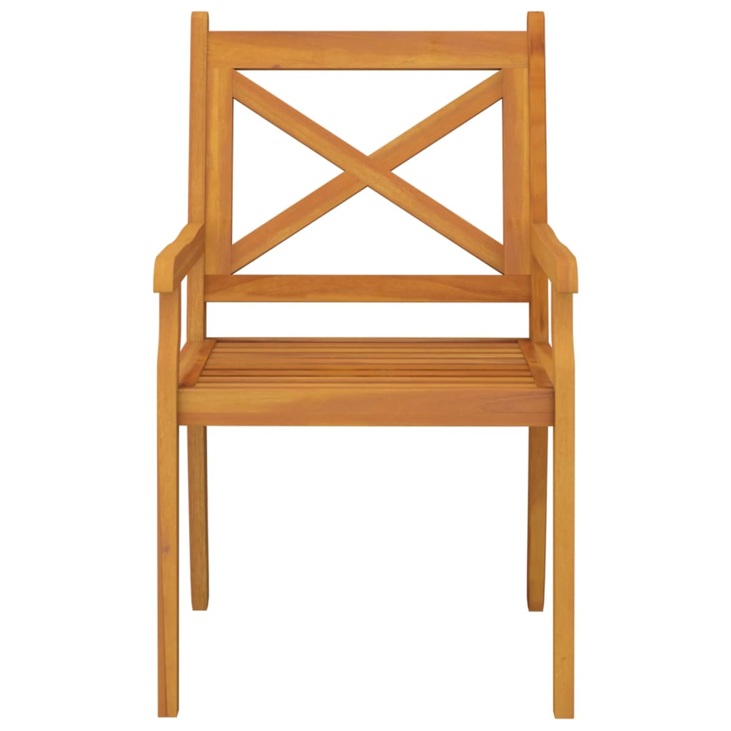 Tuinstoelen 6 st massief acaciahout is nu te koop bij PeponiXL, paradijselijk wonen!