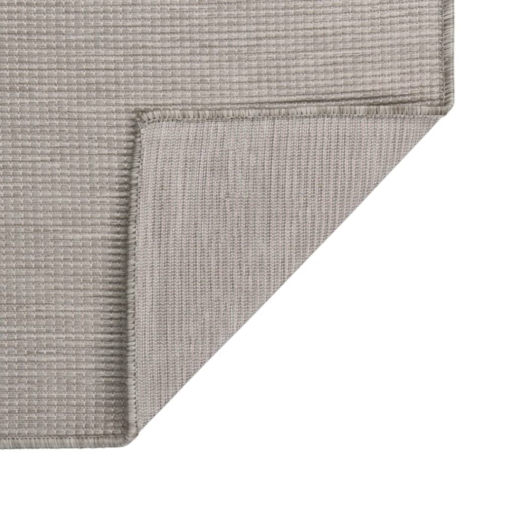 Buitenkleed platgeweven 200x280 cm lichtgrijs