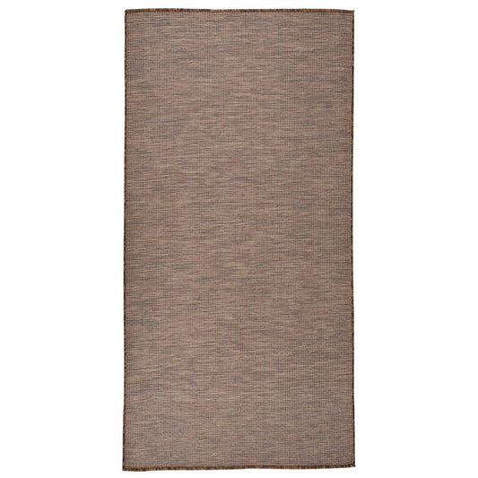 Buitenkleed platgeweven 100x200 cm bruin is nu te koop bij PeponiXL, paradijselijk wonen!