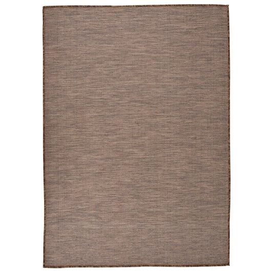 Buitenkleed platgeweven 140x200 cm bruin is nu te koop bij PeponiXL, paradijselijk wonen!