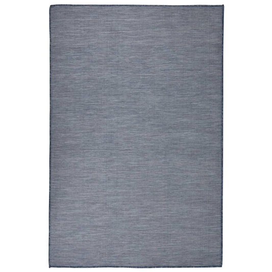 Buitenkleed platgeweven 120x170 cm blauw is nu te koop bij PeponiXL, paradijselijk wonen!