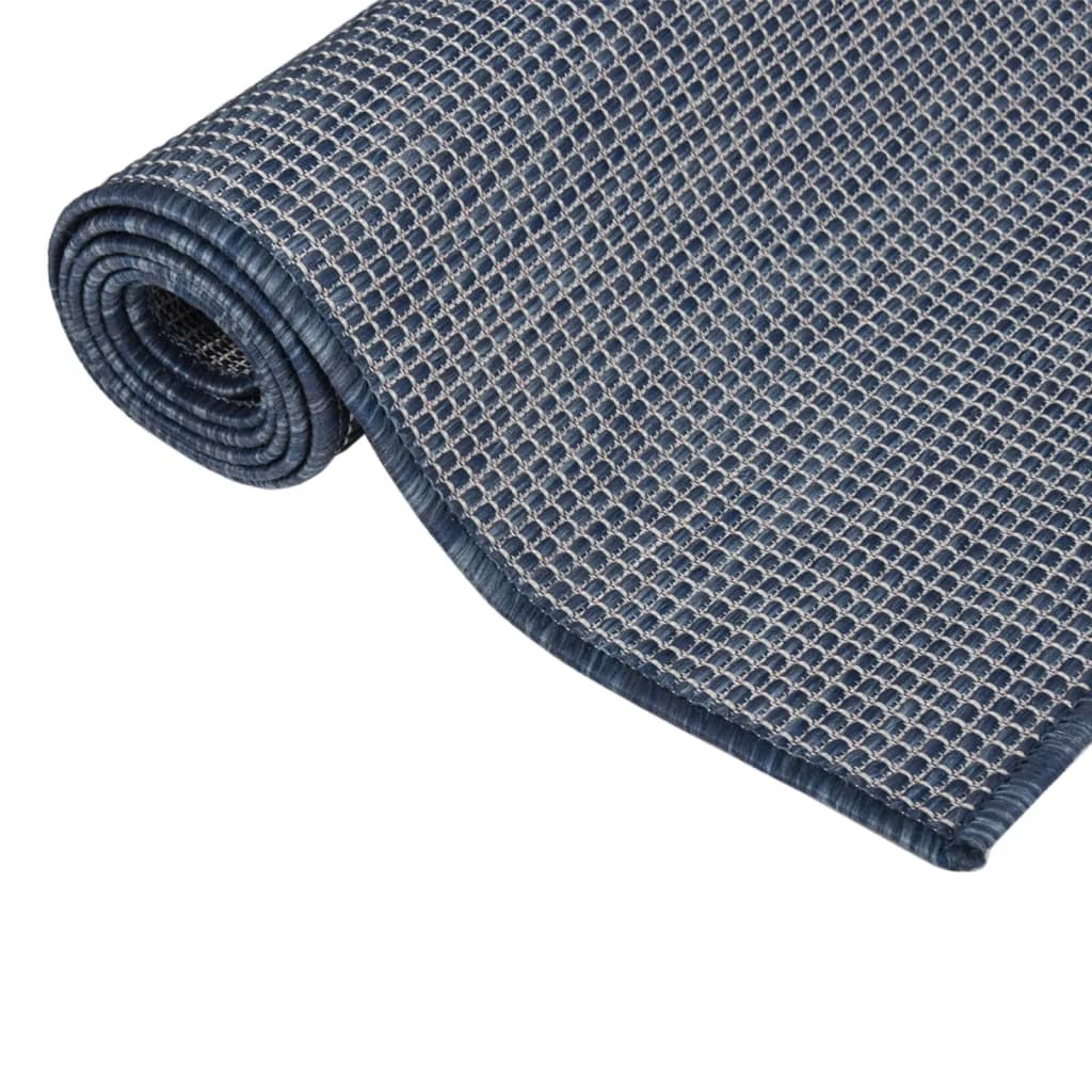 Buitenkleed platgeweven 200x280 cm blauw is nu te koop bij PeponiXL, paradijselijk wonen!