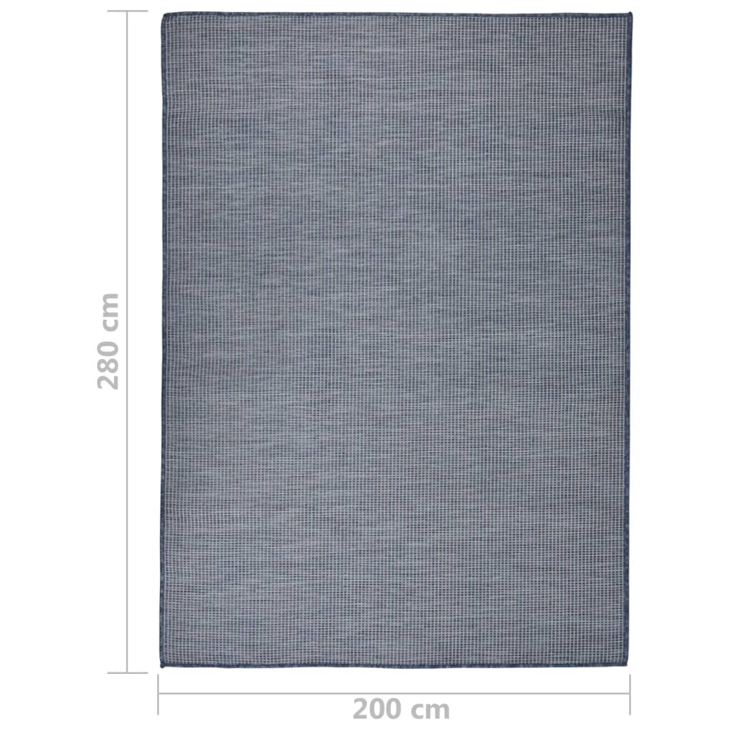 Buitenkleed platgeweven 200x280 cm blauw is nu te koop bij PeponiXL, paradijselijk wonen!