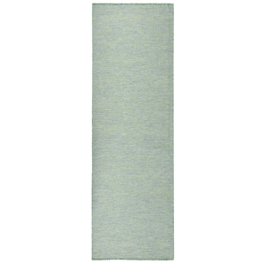 Buitenkleed platgeweven 80x250 cm turquoise is nu te koop bij PeponiXL, paradijselijk wonen!