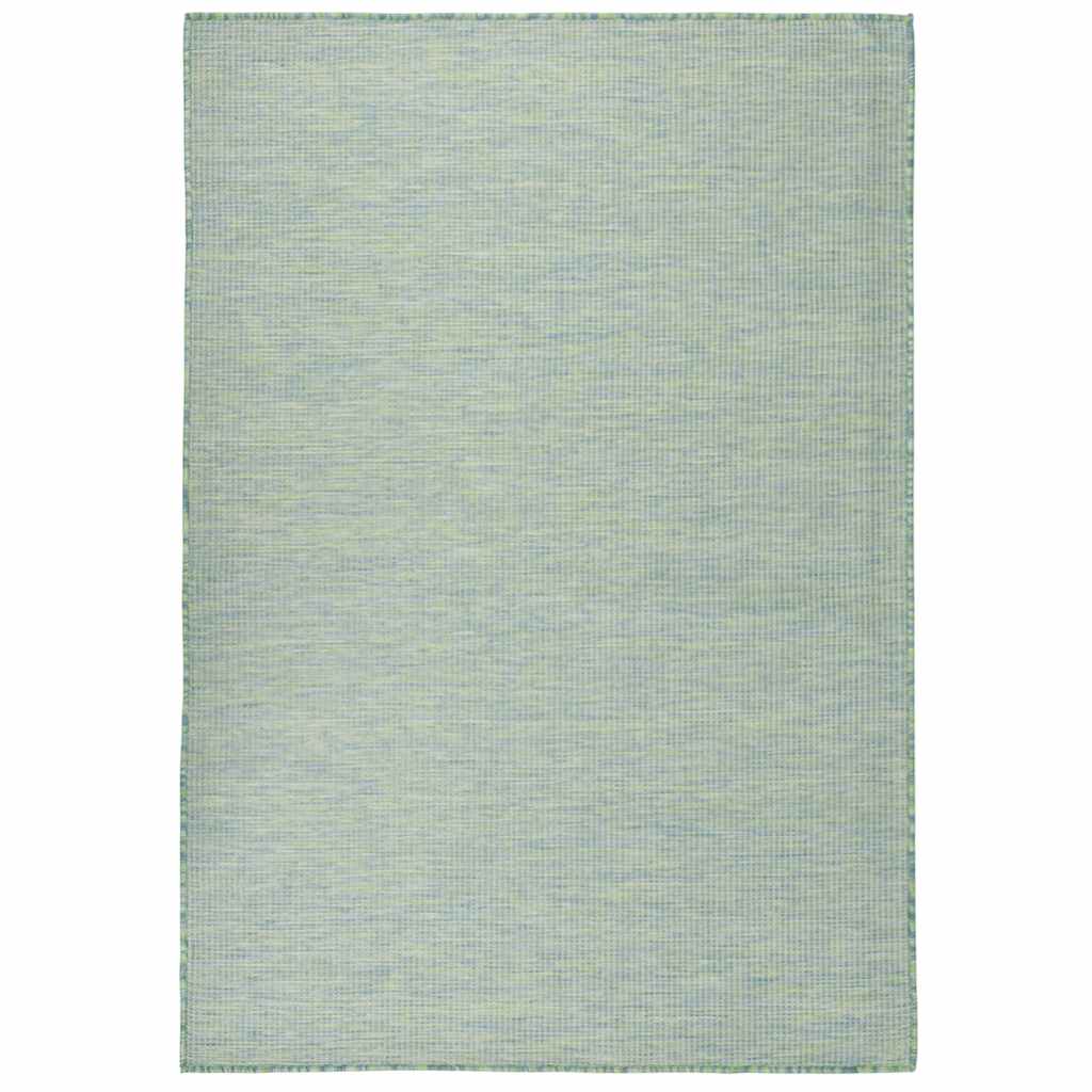 Buitenkleed platgeweven 160x230 cm turquoise