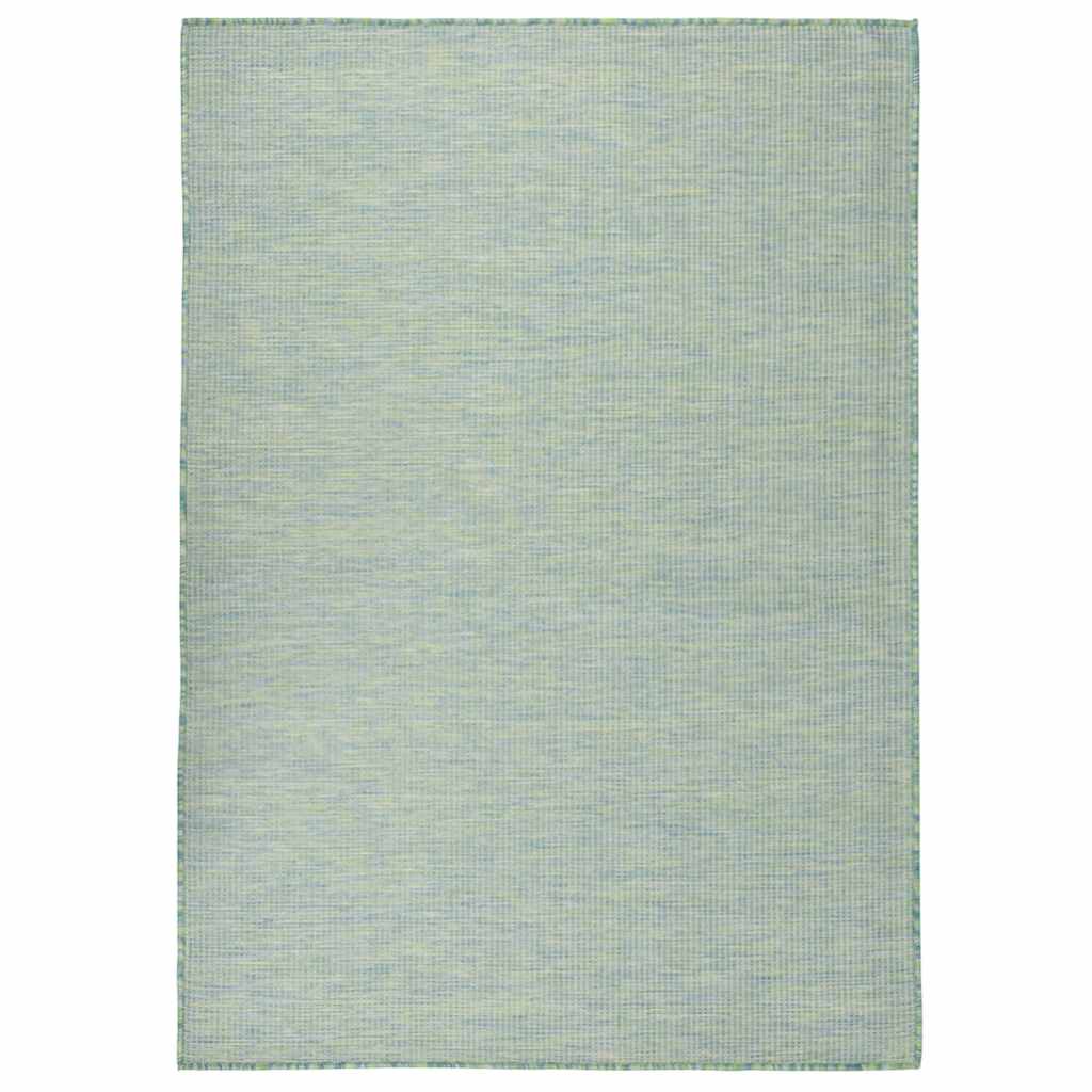 Buitenkleed platgeweven 200x280 cm turquoise