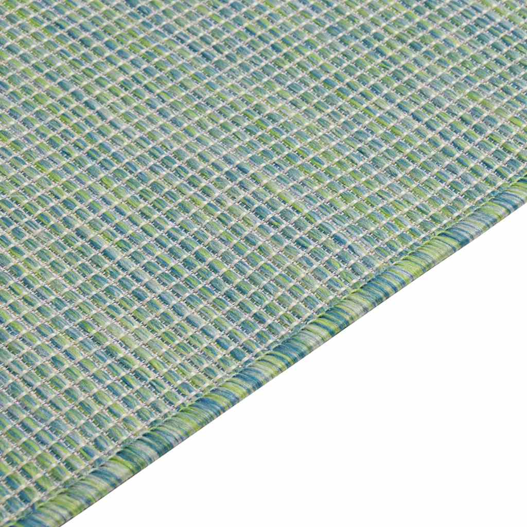 Buitenkleed platgeweven 200x280 cm turquoise