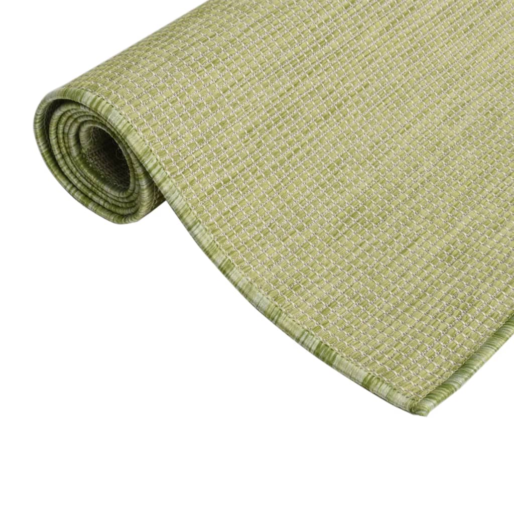 Buitenkleed platgeweven 80x250 cm groen