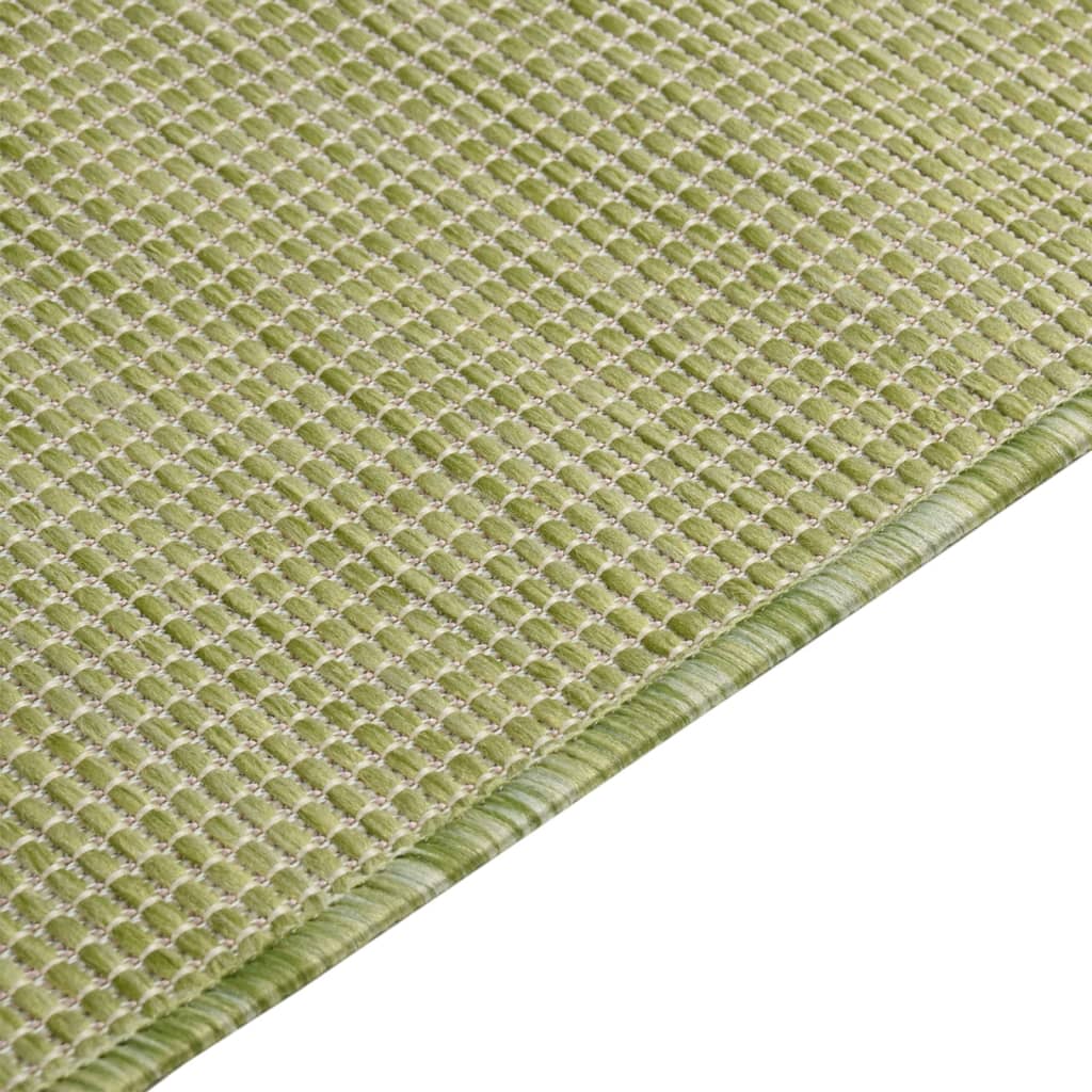Buitenkleed platgeweven 100x200 cm groen