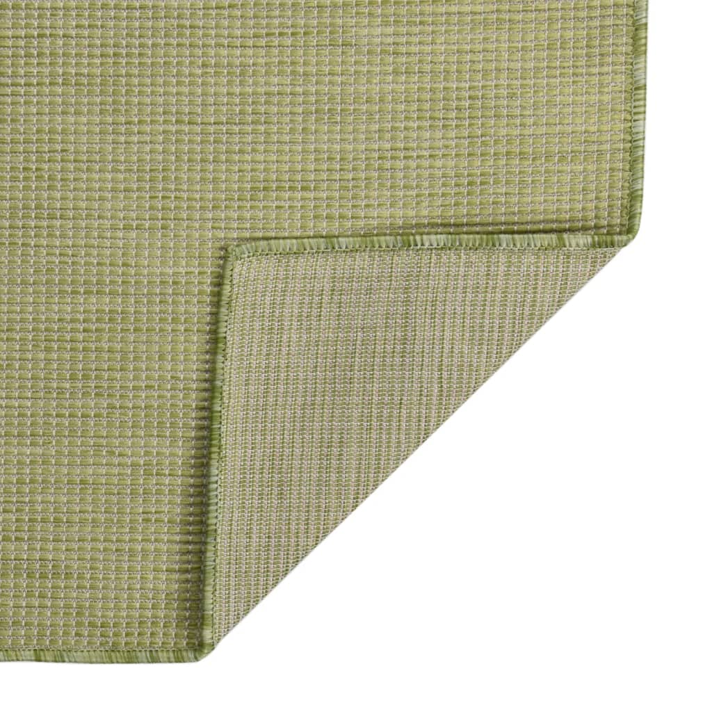 Buitenkleed platgeweven 140x200 cm groen