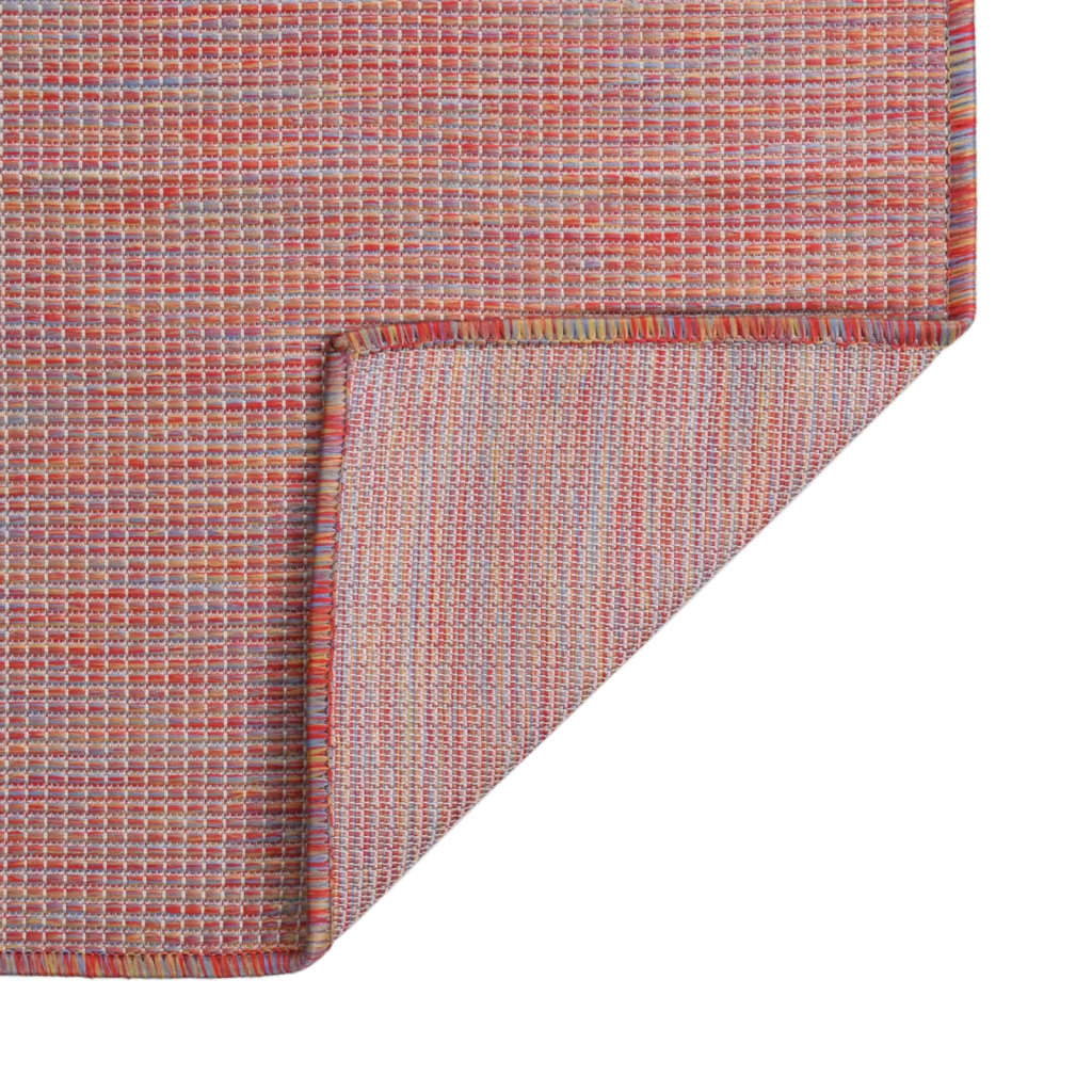 Buitenkleed platgeweven 80x150 cm rood