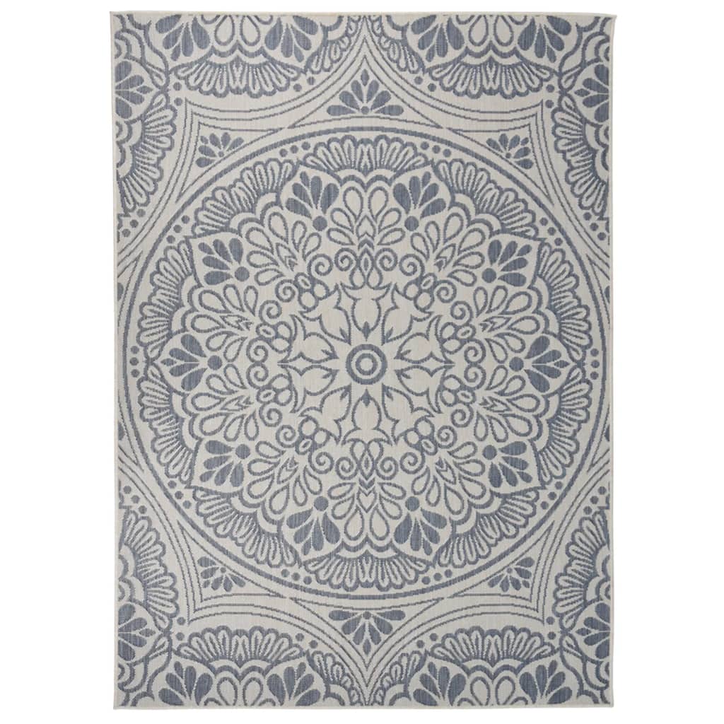 Buitenkleed met patroon platgeweven 200x280 cm blauw is nu te koop bij PeponiXL, paradijselijk wonen!